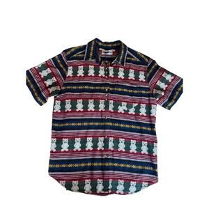 Vintage 90s Cabin Creek Women's Shirt Teddy Bear Graphic Print Size 1X